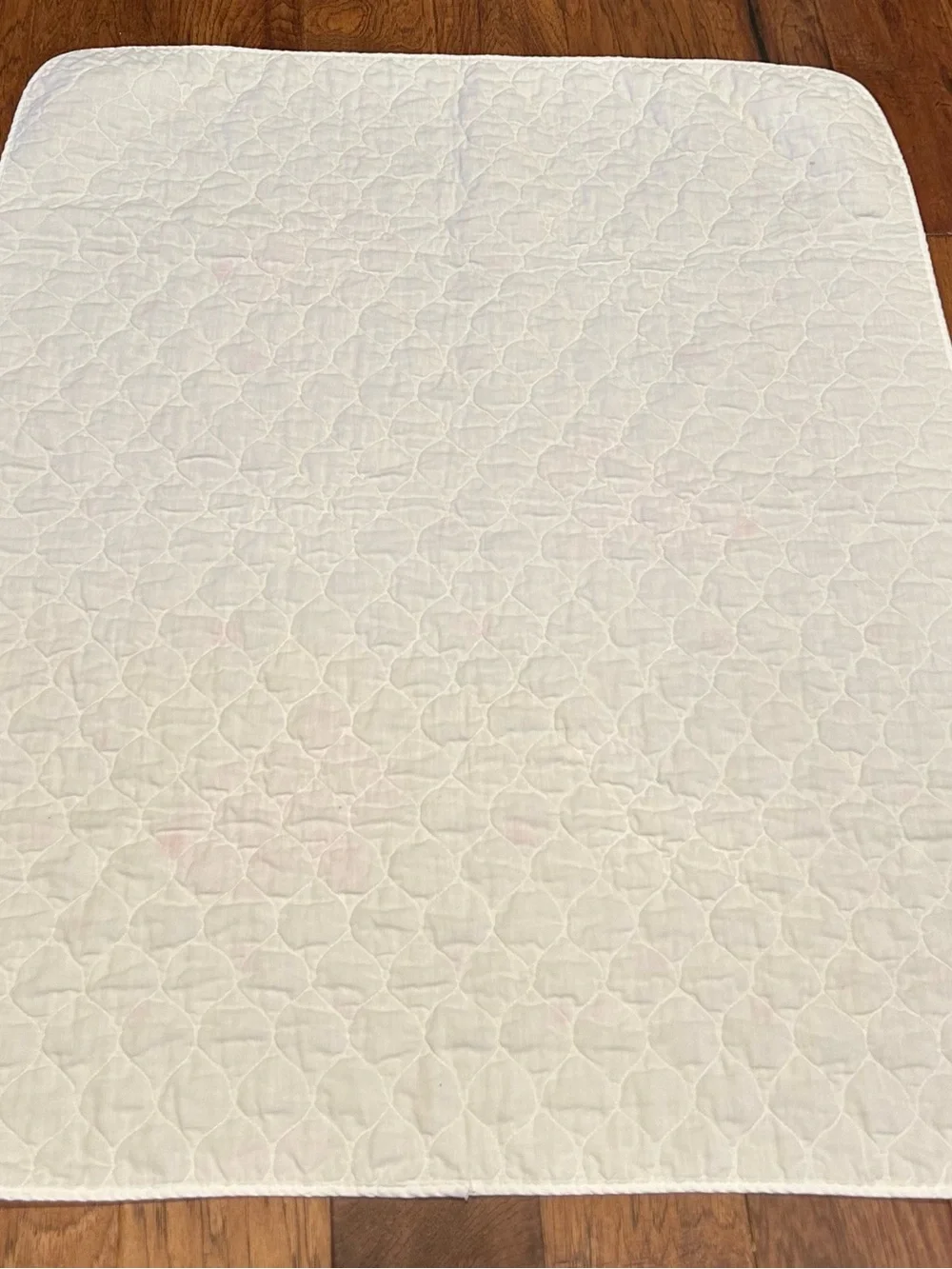 Vintage Hand Stitched  Baby Quilt with Ducks and Bunnies Finished Piece 32 X38